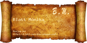 Blatt Mónika névjegykártya
